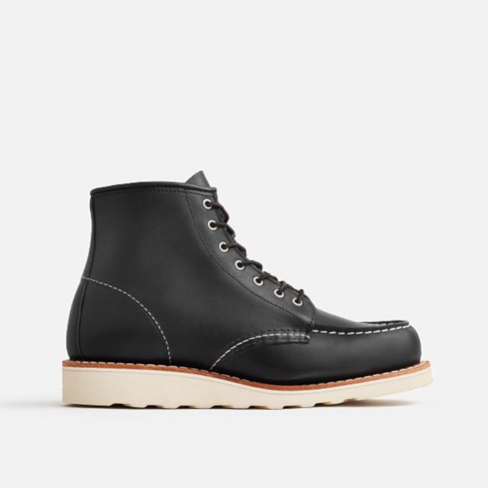 BLACK 6-INCH CLASSIC MOC BOOTS 3373